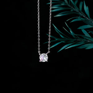 925 sterling silver necklace with zircons