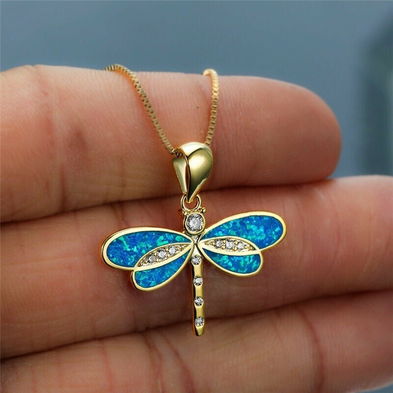 CUOKA MIRACLE Opal Dragonfly Necklaces 925 Sterling Silver Dragonfly  Pendant Necklaces Dragonfly Jewelry Dragonfly Gifts for Women Nature Lover,  Metal, Opal : : Clothing, Shoes & Accessories