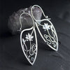 Sterling Silver Lotus Flower Earrings