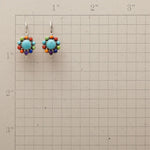 Multicoloured Turquoise Round Earrings