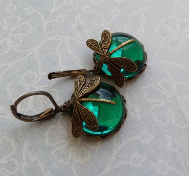 Spherical Dragonfly  in Antique Gold