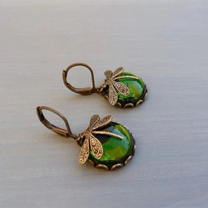 Spherical Dragonfly  in Antique Gold
