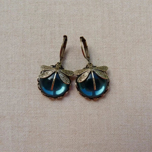 Spherical Dragonfly  in Antique Gold