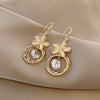 Crystal Flower Drop Earrings