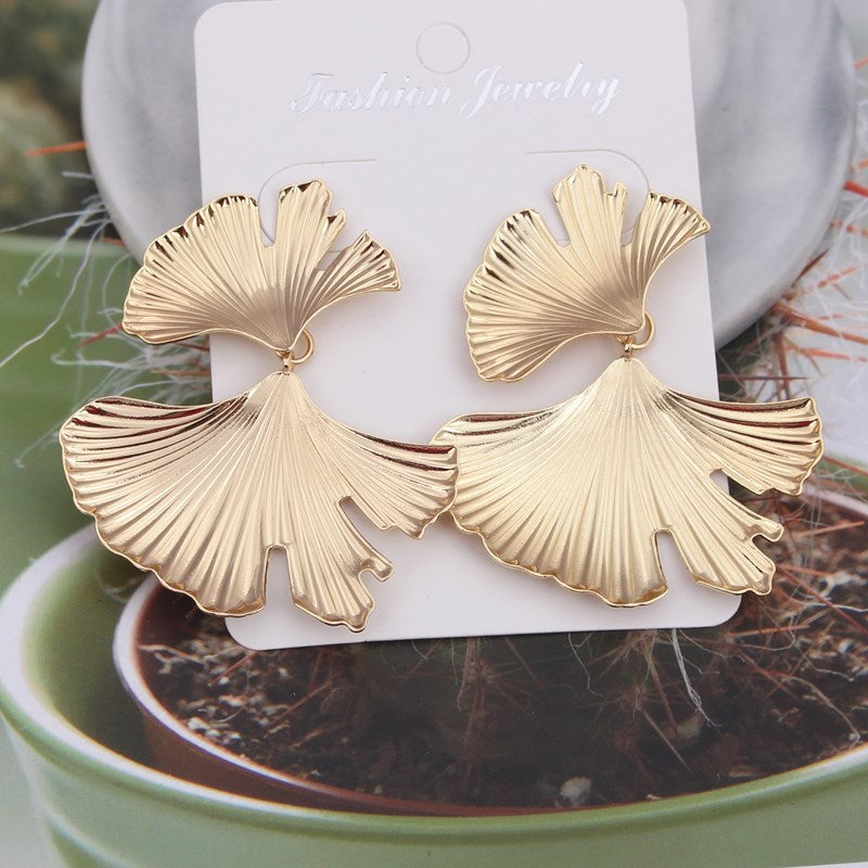 Silver and Gold Petal Earrings