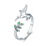 925 Sterling Silver Hummingbird Ring