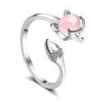 Adjustable Fox Ring in Rose Gold