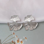 Silver and Gold Petal Earrings