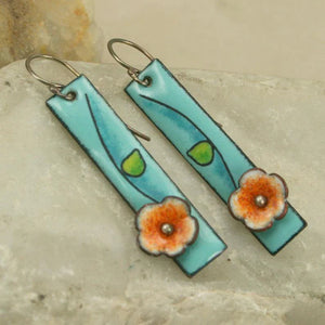 Floral Enamel Earrings