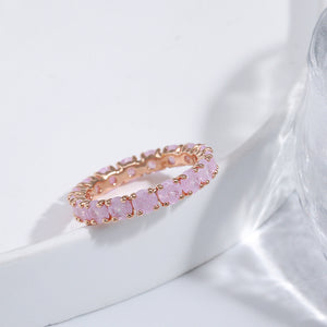 Luxury Round Stone Zircon Ring