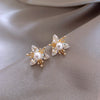 Pearl and Crystal Floral Earrings