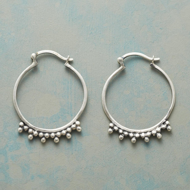 Vintage Silver Hoops Earrings