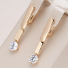 Classic Zirconia Gold Earrings