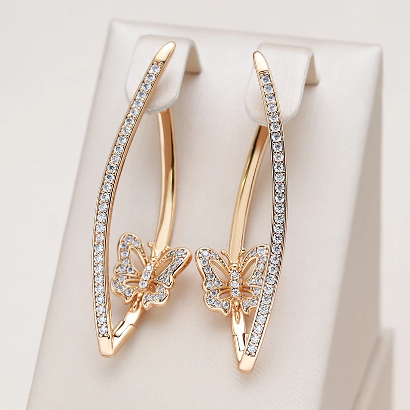Elegant Sparkling Butterfly Earrings