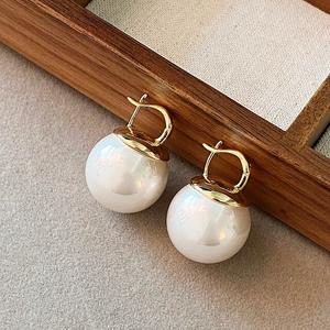 Elegant Big Pearl Earrings