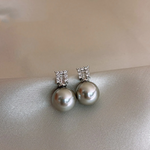 Elegant Zirconia Pearl Earrings