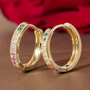 Elegant Colorful Zirconia Hoop