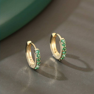 Elegant Green Inlaid Zirconia