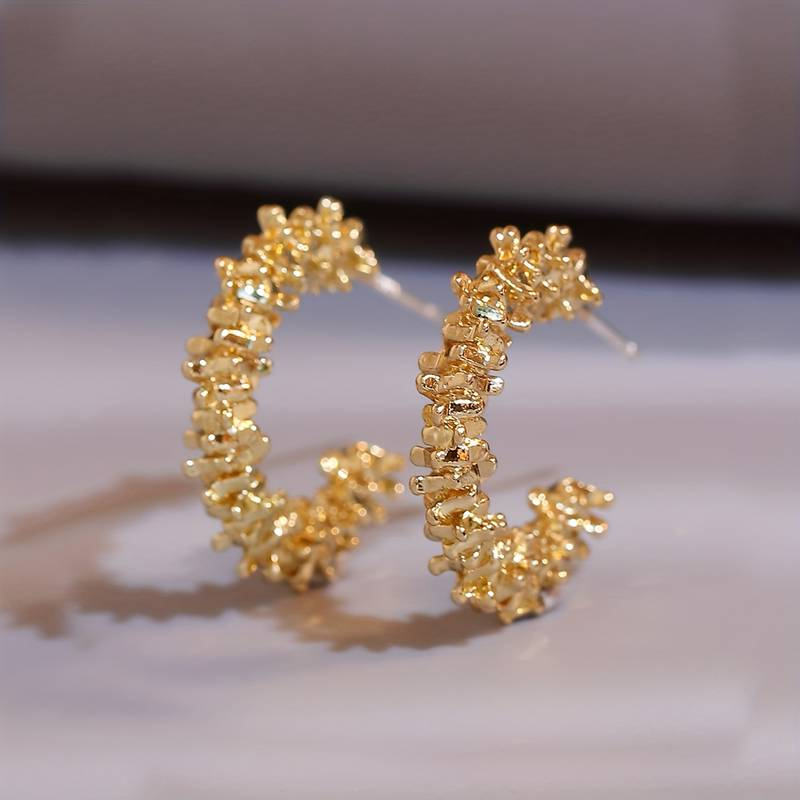 Elegant Golden Irregular Hoop