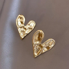 Elegant Golden Heart Earrings