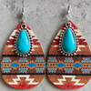 Vintage Turquoise Stone Mandala Drop