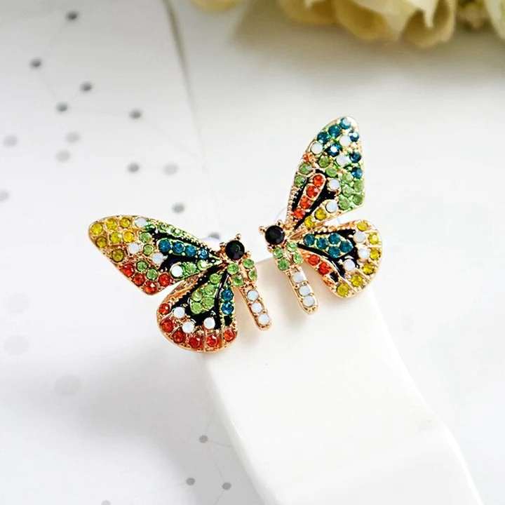 Butterfly Earrings Limited Edition with Zirconia Inlay