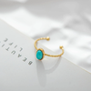 Blue Opal Adjustable Ring in Gold